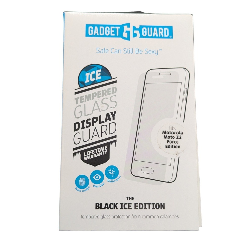 F4. GadgetGuard Black Ice Edition Tempered Glass for Motorola Moto Z2 Force Edit